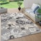 World Rug Gallery Contemporary Floral Indoor/Outdoor Area Rug 5' x 7' Gray 5566GRAY5X7 - alternate 1